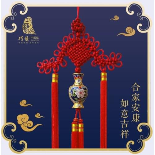 Chinese knot pendant Pure manual weaving Chinese New Year hang furnishing articles house decoration decorations party
