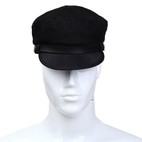 AUAU-Captain Sailor Marine Cap Cotton Color Black Men New