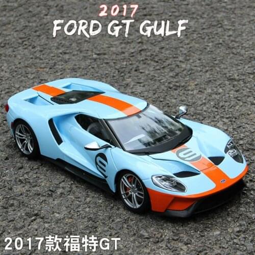 Collection Die Cast 1:18 Model Cars 1/18 Alloy Static Sports Toys for Children gld2 Ford GT GULF Super Car High Quality Edition