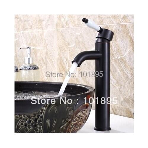 L15687 - Luxury Deck Mounted Black Color Tall and Short Size of Brass Basin Faucet
