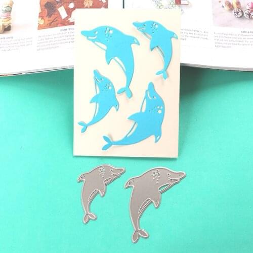 DUOFEN METAL CUTTING DIES 050012 dolphin stencil for DIY papercraft projects Scrapbook Paper Album geeting cards