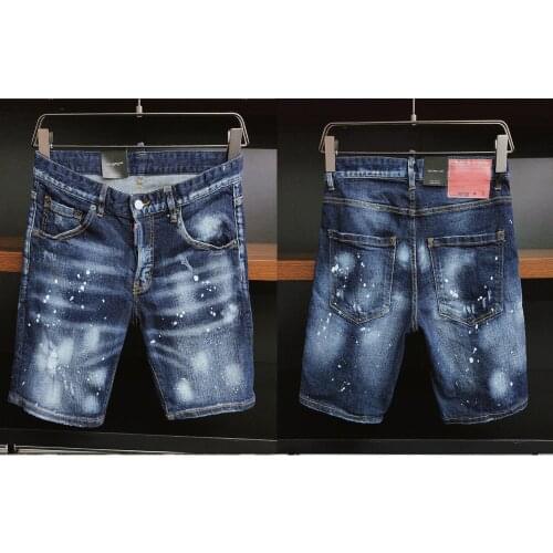 DSENQI Men Jeans Ripped for Skinny DSQ shorts Jeans Pants Mens Jeans A387-1