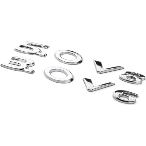 Car Displacement styling Stickers for Jaguar XF XJL V6 V8 3.0 5.0 metal 3D Car rear trunk Emblem tail badge Modified Sticker