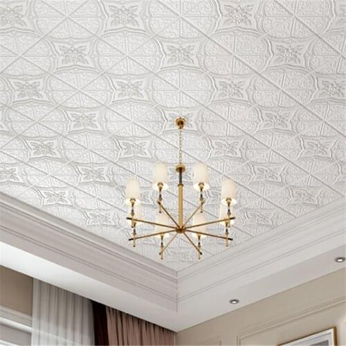 Wallpaper Wall Stickers Living Room Bedroom Self-adhesive Ceiling Stickers Decoration 3d Background Foam Home Decoration