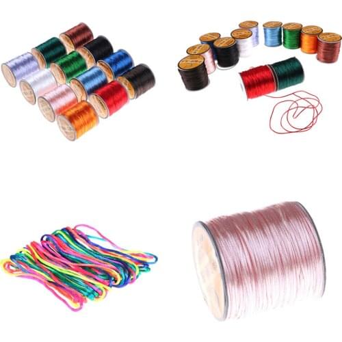 75meter 1mm Satin Nylon Cord Solid Rope For Jewelry Making Beading Cotton Cord For Baby Braided Silk Cord