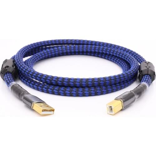 New 2FT/3FT/5FT HIFI USB Cable DAC A-B Alpha OCC Digital AB Audio A to B high end