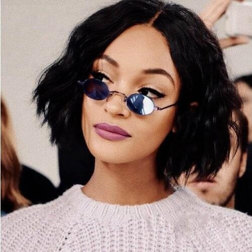 Q Vintage Oval Small Box Mirror Shades Sunglasses Colorful Lens Polarized Sun Glasses Brand Design Men Women Eyewear