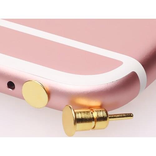 Wholesale 500pcs/lot metal Anti dust plug and SIM card pin ear jack earphone cap for iphone 6 plus mate8 galaxy s7 edge xiaomi 5