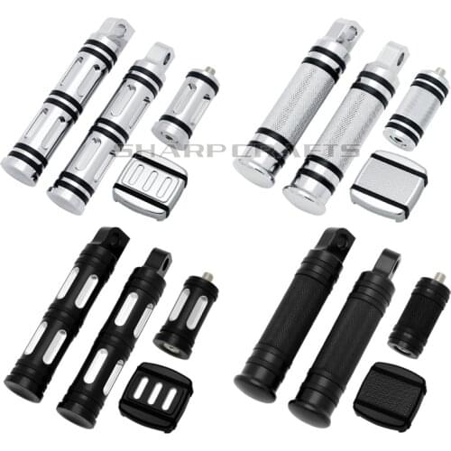Motorcycle Chrome Edge Cut Brake Pedal Pad Shift peg Footpes Footrests For Harley Street XG750 Dyna Softail FX Models