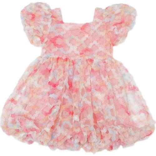 Girls' dress bubble sleeve baby princess dress kids dress summer dress baby girl clothing