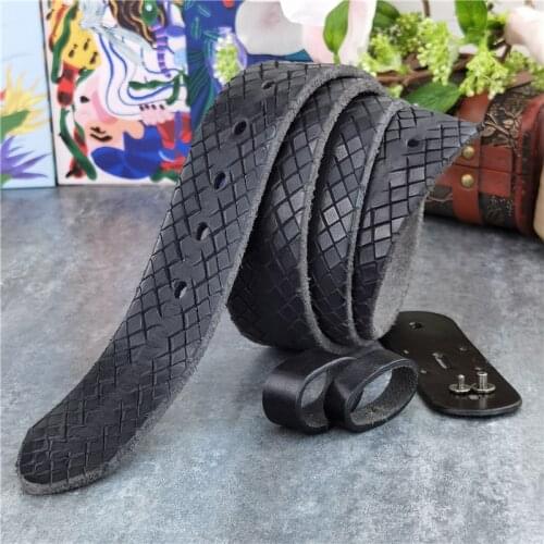 Designer Belt Vintage Hand Carving Leather Belt Without Buckle Ceinture Belt For Men Without Buckles Luxury Mens Belt Wide SP17