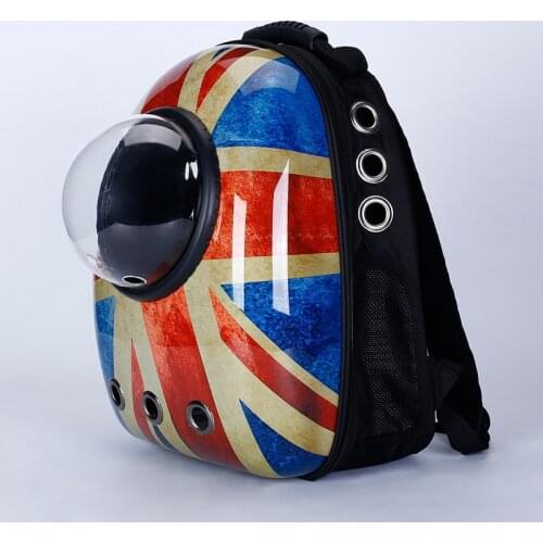 New retro British space pet bag for outgoing portable space pet backpack for cat pet travel carrier breathable puppy bag