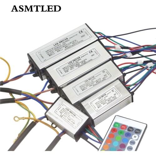 Constant Current LED Driver Waterproof IP67 10W 20W 30W 50W 100W RGB Chip Driver LED Lighting Transformer AC110V-240V Input