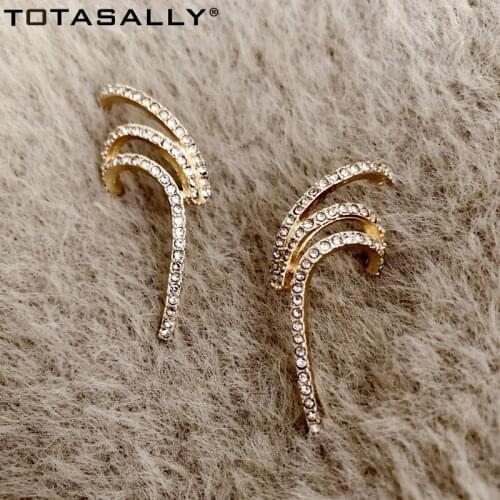TOTASALLY Cuff Earrings Brand Classic Rhinestone Earring for Auricle Womens Ear Cuffs Jewelry Accessories Dropship