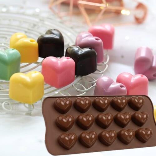 Heart Shape Silicone Chocolate Cake Mold DIY Fondant Jelly Cookie Muffin Ice Bakware Tools Kitchen Baking Mould