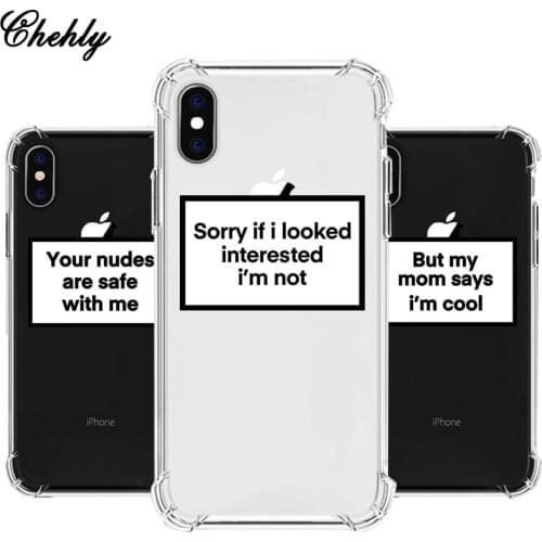 Heavy Duty Protect Case For iPhone 11 12 Mini Pro XS Max X SE XR 6s 7 8 Plus Funny Letters Four Corner Strengthen Silicon Cover