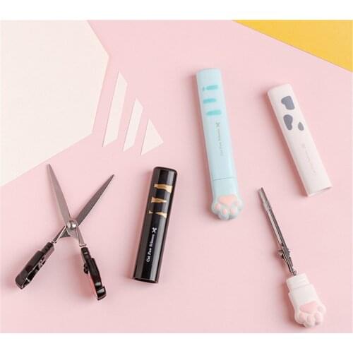 Cute Cat Paw Scissors Kawaii Pen Cutter Knife DIY Hand Account Paper Cutter Utility Knife Portable Scissors Office Supplies