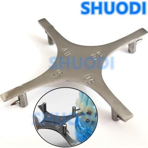 Dental Orthodontic Bracket Position Gauge with lead points Cross Type High precision Dentist Instrument