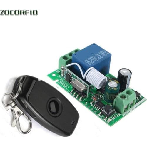 Universal 433 MHz AC 220V 1 Channel Remote Control Switch RF Transmitter Garage Learning code