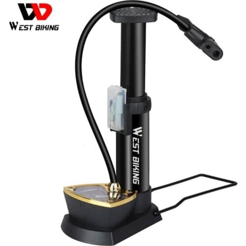 Bicycle Tire Floor Pump Foot Activated Floor Pump With Gauge Cycle Air Pump Portable Portable 140PSI Bike
