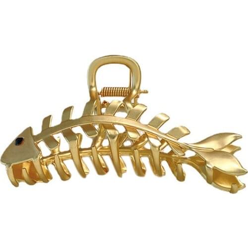 Alloy Fish Bones Hair Clip For Women Gold Color Hair Claws New Hair Grips Washing Tool For Girls Hair Accessories