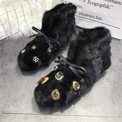 Womens Sequare Toe Circle Printed Ankle Boots Genuine Leather Strange High Heel Shoes Central Zip Warm Winter Black White