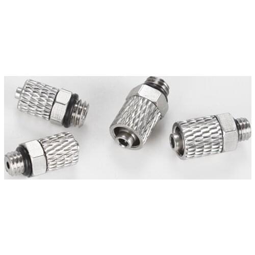 10 Pcs M5 Male Thread Fitting Coupler Quick Joint Connector for 4mmx3mm Air Pipe 4-M5