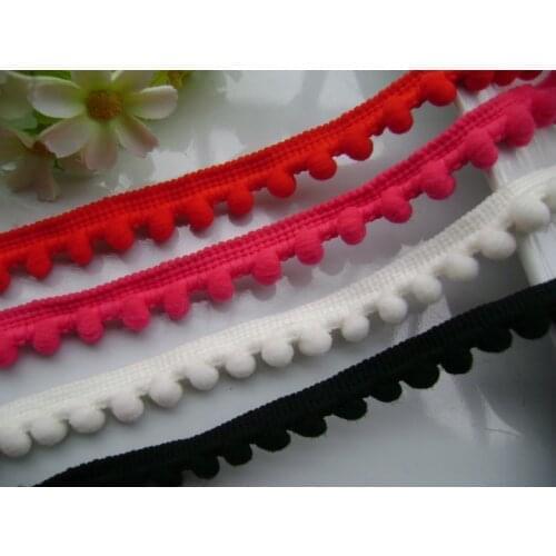 18 Meters/Pack 14mm Wide Pom Pom/ Bobbles Ball Fringe Braid Trim Lace,Handmade DIY Scraf & Shoes & Garments Accessories, MG66
