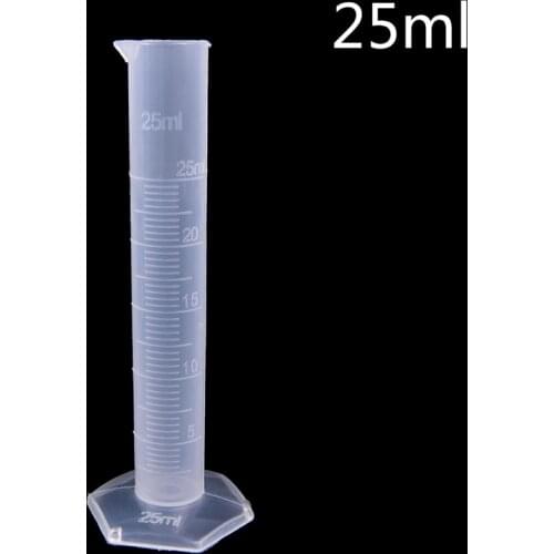25ml Plastic Measuring Cylinder Graduated Tools Chemistry Laboratory Cylinder Tools School Lab Supplies
