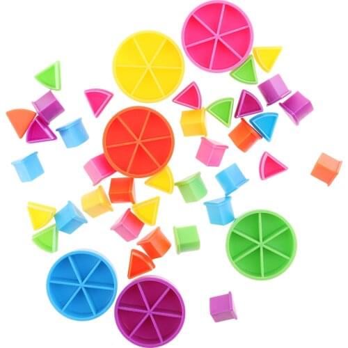 42 Pieces Trivial Pursuit Game Pieces Pie Wedges for Math Fractions