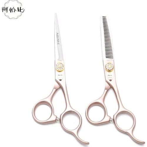 5.5" 6" 7" 440C AQIABI Dogs Scissors Professional Grooming Scissors Straight Shears Thinning Shears Pets Scissors Add Bag A9105