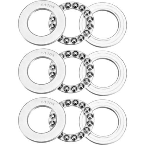 51105 Plane Thrust Ball Bearing 25mm x 42mm x 11mm Bearing Steel (3 per pack)