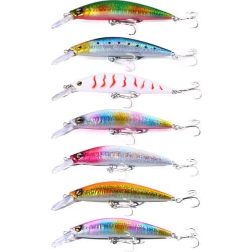 7pcs wobblers baits 105mm 25g Minnow Laser Hard Professional Seawater SwimBait Artificial Bait Equipped Sinking Fishing Lure