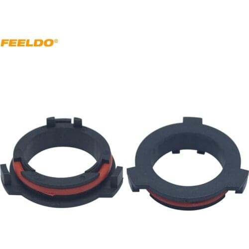 FEELDO 2x H7 LED Headlight Bulb Holder Adapters For OPEL Astra G Honda CR-V Mazda Car Styling LED light Clip Retainer Base