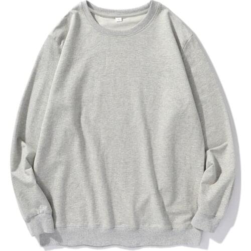 BROWON 2021 Autumn New Streetwear Men Clothing Casual Loose Cotton Long Sleeve Pullover Solid Color O-neck Sports Sweatshirt Men