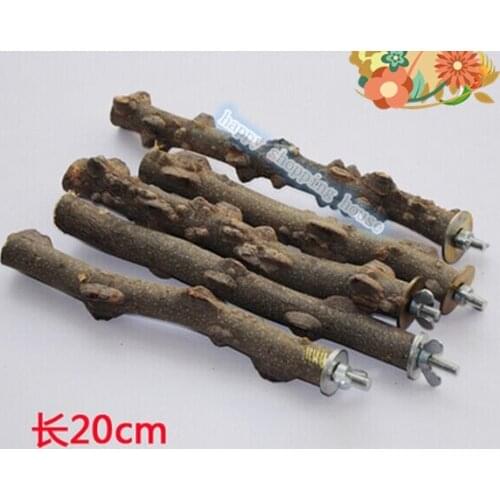 Wood parrot stand natural branch pure natural wild bird rod grinding claw stick solid wood stand 2cm*20cm