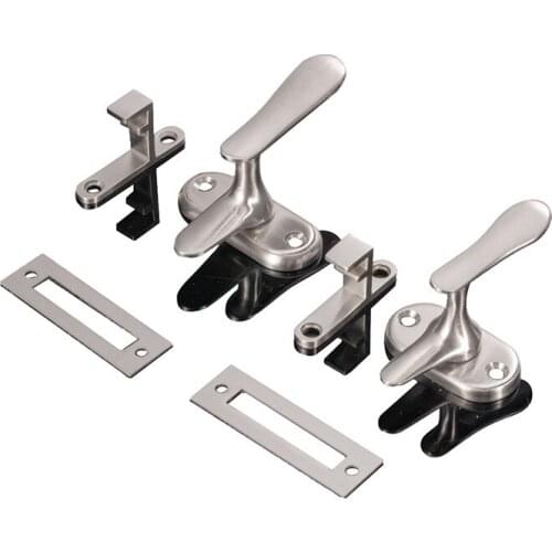 Stainless Steel Door Latch with 6 Screws Thumbturn Mechanism for Cabinets Furniture Hardware