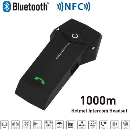 Freedconn 1000M COLO Helmet Headset Bluetooth Intercom for Motorcycle Bluetooth Intercom For Phone/GPSMP3 Connecting Interphones