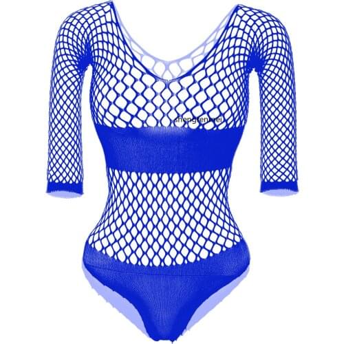 Foreign Trade Mens Sexy Underwear Handsome Sexy Lingerie Male Fishnet Bodysuit Long Sleeve Sleepwear Man Exotic Nightwear