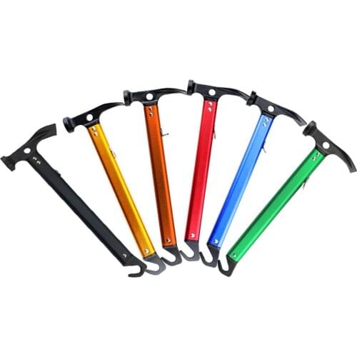 Camping Climbing Hiking Hammer Multi-function Ultralight Tent Nail Puller Tool