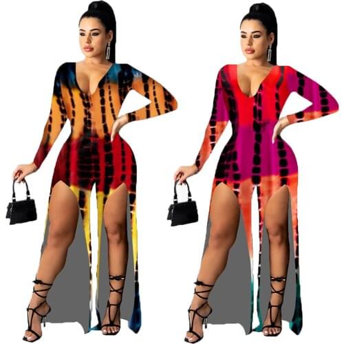 Deep V Neck Long Sleeve Striped Rompers Womens Jumpsuit Elegant Sexy Bodysuit Party Overalls Female Wide Leg Jumpsuits