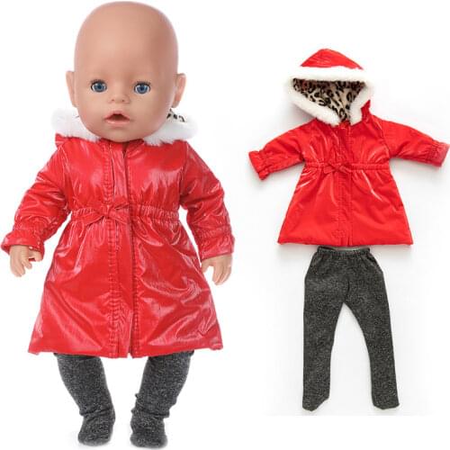 New 43cm born Baby Doll hooded coat for bebe doll clothes 18 Inch American OG girl Doll jacket girl toys clothes