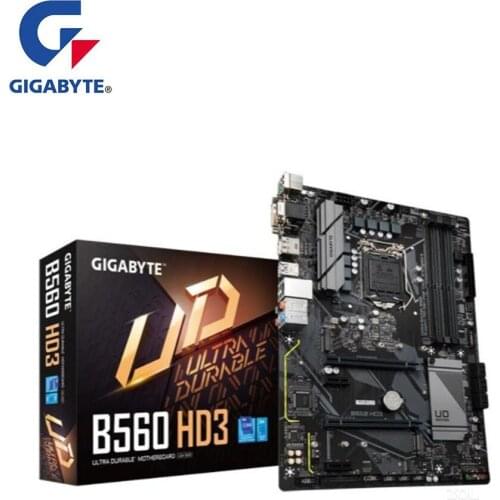 NEW For Gigabyte GA B560 HD3 Motherboard LGA 1200 B560 Desktop Mainboard Support i3 i5 i7 10400F 10400 10100F 10700K