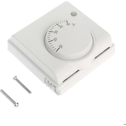 220V 6A Mechanical Room Thermostat Temperature Controller Air Condition and Floor Gas Boiler Heating