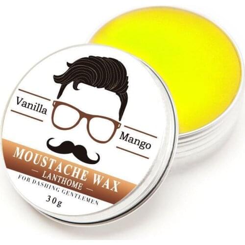 Natural Conditioning Softener Beeswax Moustache Wax Conditioner Leave in Beard Beard Aftershave Balm For Men 30g Styling B8S4
