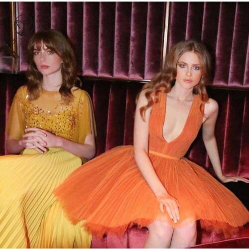 Sexy Plunging V Neck Pleated Sleeveless Belt Mini Length Short Cocktail Dresses