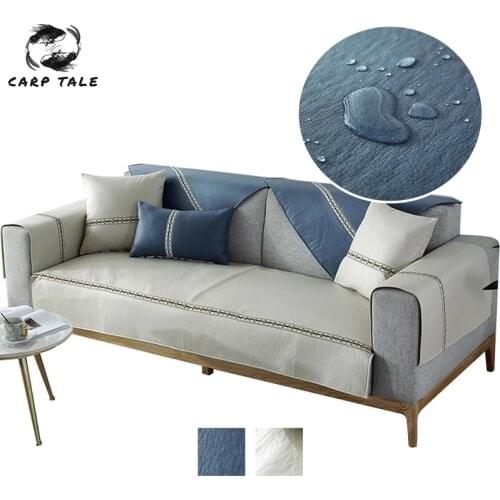 New Waterproof Sofa Cover Urine-proof Imitation Leather Non-slip Sofa Couch Cover Nordic Non-sticky Pet Sofa Towel Cushion Cover