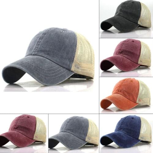 Solid Fashion Summer Adjustable Mesh Net Trucker Ponytail Baseball Cap For Women Men Girls Hat 2020 HOT SALE