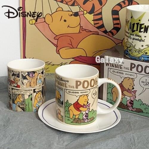 Disney Maker Vintage Comics Winnie the Pooh Ceramic Maker Home Breakfast Maker Office Large Capacity Milk Maker coffee cups