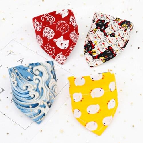 Dog Scarf Pet Bandanas Collar For Small Dogs Cats Adjustable Triangular Bib Puppy Tie Necktie Cat Scarf Washable Pet Accessories